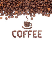 Brown roasted coffee beans