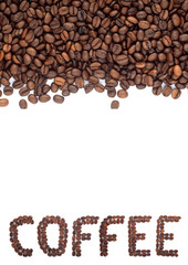 Brown roasted coffee beans