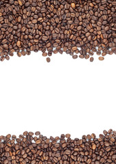 Brown roasted coffee beans