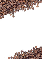 Brown roasted coffee beans