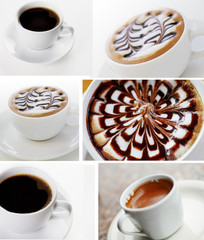 Coffee light collage
