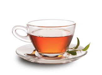 Cup of tea isolated on white background