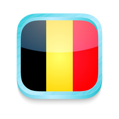 Fototapeta premium Smart phone button with Belgium flag