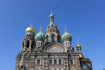Fototapeta na wymiar ロシア・サンクトペテルブルクの血の上の救世主教会