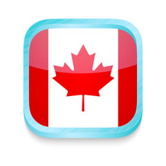 Smart phone button with Canada flag