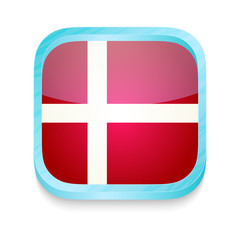 Obraz premium Smart phone button with Denmark flag