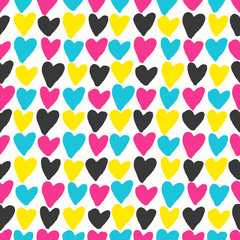 CMYK hearts pattern