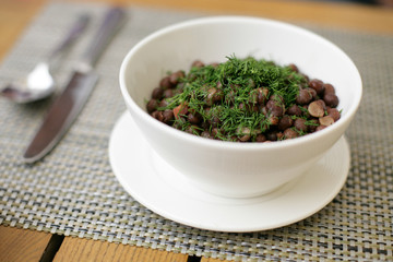 traditional latvian dish "gray peas"