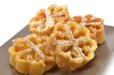 flores fritas or flores de pascua, typical Easter dessert Spain