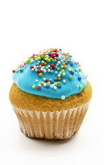 cupcake with blue cream