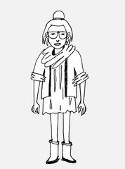 Hipster people graphic concept