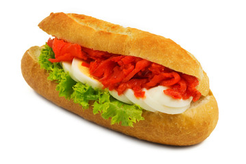 Baguette mit Lachs