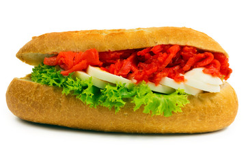 Baguette mit Lachs