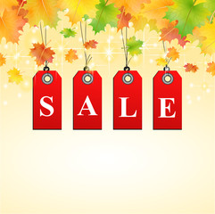 Herbst Sale Hintergrund Quadratisch