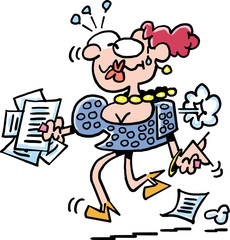 busy female employee