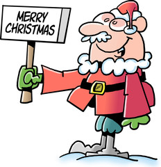 Santa Claus wishing Merry Christmas