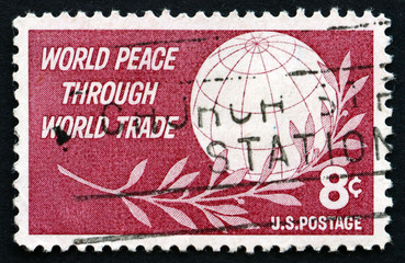 Postage stamp USA 1959 Globe and Laurel