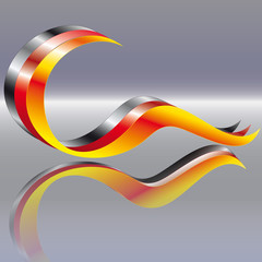 Schwarzrotgold Spiegelung