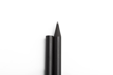 Black pencil isolated on white background