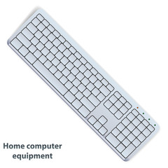 Vector keyboard in white color
