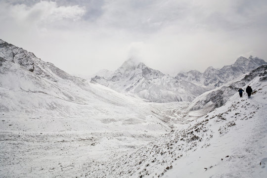 Mountain landscape in Sagarmatha National Park, Nepal