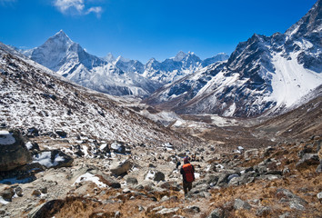 Mountain landscape in Sagarmatha National Park, Nepal