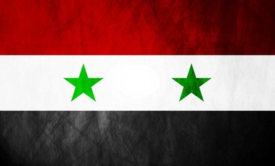 Syrian grunge flag