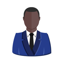 Vector User Profile Avatar Black Man Icon