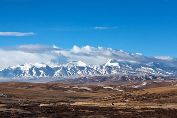 Mountain landscape in Tibetan Autonomus Region of China