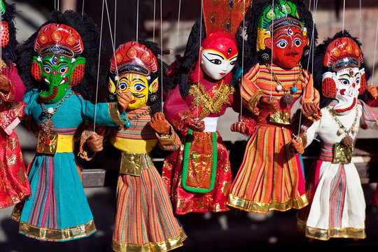 Street Nepalese puppet show