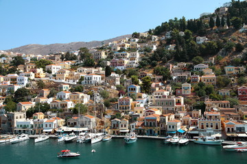 Fototapeta na wymiar Beautiful view of Symi island in Greece