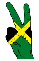 Peace Sign of the Jamaican flag