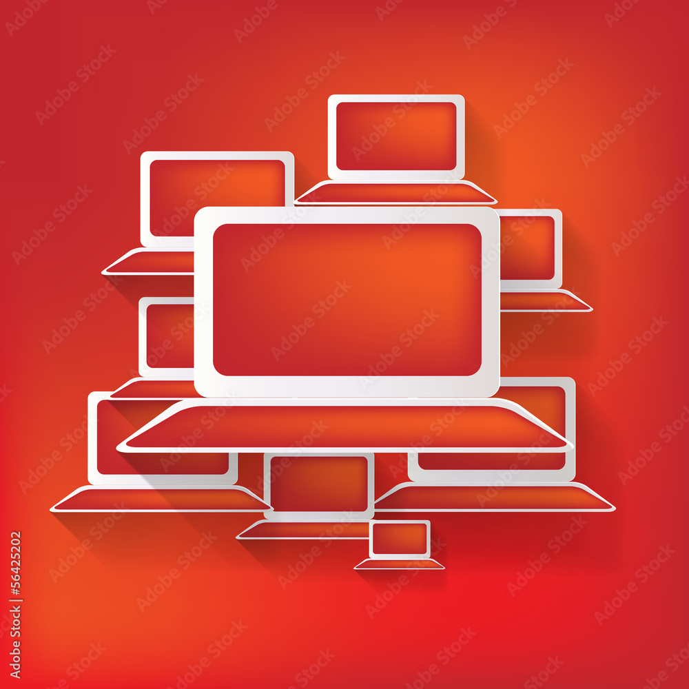 Poster notebook web icon,flat design
