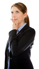 Attractive caucasian girl in studio