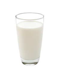 glass of milk isolated on white background