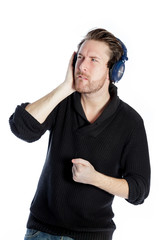 Attractive caucasian man shot in studio