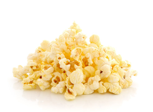 Pop Corn Isolated On White Background