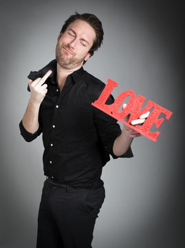 Attractive caucasian man shot in studio