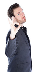 Fototapeta premium Attractive caucasian man shot in studio
