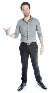 Attractive caucasian man shot in studio