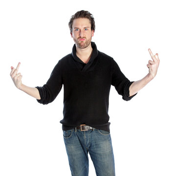Attractive caucasian man shot in studio
