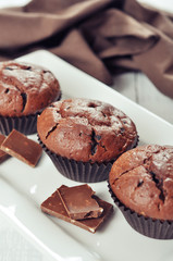 Muffins with chocolate