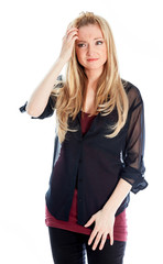 attractive caucasian blond in 30 years old