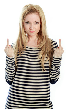 attractive caucasian blond in 30 years old
