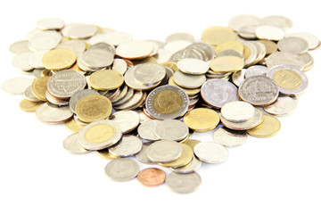 Thai Baht Coins background 