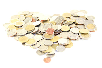 Thai Baht Coins background 