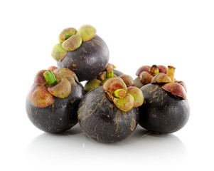 mangosteen on white background