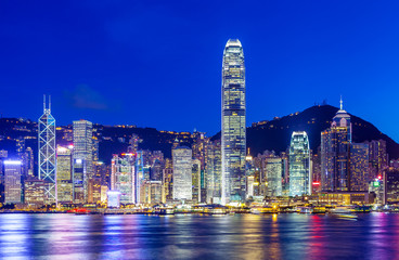 Hong Kong skyline at night
