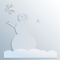 Paper snowman