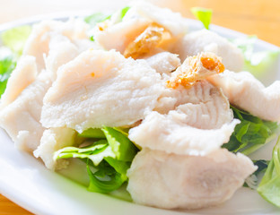 Poached fish